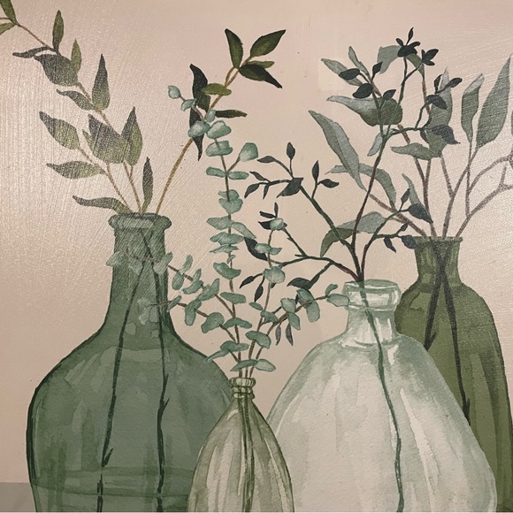 GREEN SERENITY ACCENTS- LARGE CANVAS PRINT - Picture 1 of 3